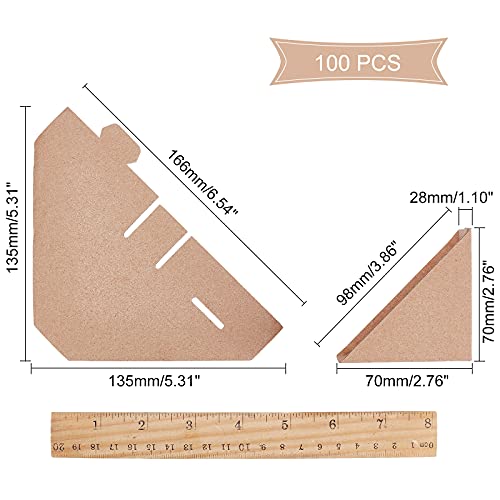 PandaHall Protectores de esquina de marco – 100 protectores de cartón, marco de cartón, protectores de esquina para envío, embalaje o movimiento, se adapta a marcos de 0,78 pulgadas de ancho