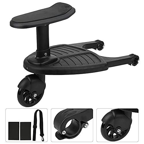 Pedal auxiliar, Placa de pie para carro de bebé y asiento, Accesorio para cochecito, Board con asiento cochecito para el niño pedal auxiliar conector extraíble asiento y montaje, Remolque de cochecito