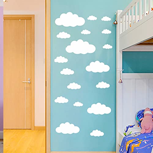 Pegatinas de pared de nube, 31 piezas de nubes para habitación de niños, decoración de pared para dormitorio, adolescentes, papel tapiz de nube, decoración de pared para habitación de guardería