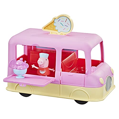 Peppa Cerdita - Peppa’s Adventures - El camión de Helados de Peppa - Figura de Peppa y Accesorio - para niños y niñas de 3 años en adelante