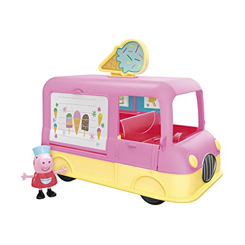 Peppa Cerdita - Peppa’s Adventures - El camión de Helados de Peppa - Figura de Peppa y Accesorio - para niños y niñas de 3 años en adelante