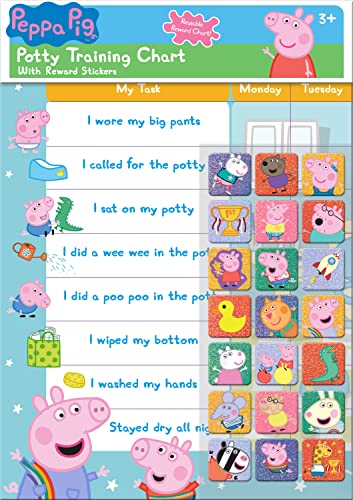 PEPPA PIG POTTY AND TOILET REWARD CHART AND STICKERS