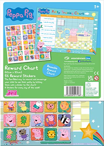 PEPPA PIG POTTY AND TOILET REWARD CHART AND STICKERS