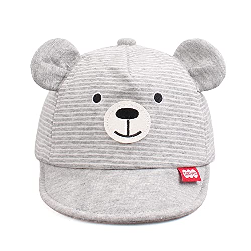 Pesaat Gorra de béisbol para bebés de 6 a 24 Meses Gorra de béisbol con protección UV (Grau, 6-24 Meses)