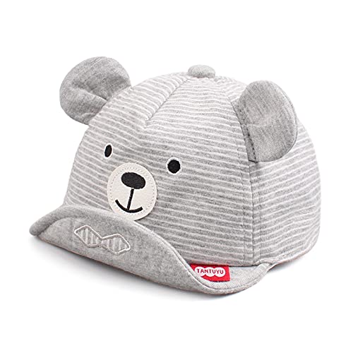 Pesaat Gorra de béisbol para bebés de 6 a 24 Meses Gorra de béisbol con protección UV (Grau, 6-24 Meses)