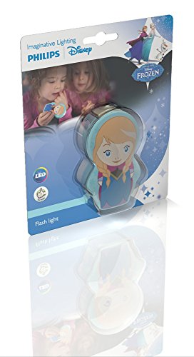 Philips Disney Frozen Anna - Linterna, LED, luz blanca fría, 0,3 W, sintético, color azul