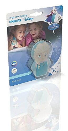 Philips Disney Frozen Elsa - Linterna, LED, luz blanca fría, 0,3 W, sintético, color azul