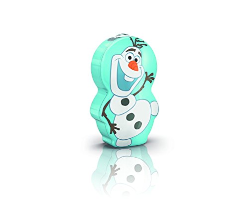 Philips Disney Frozen Olaf - Linterna, LED, luz blanca fría, 0,3 W, sintético, color azul y blanco