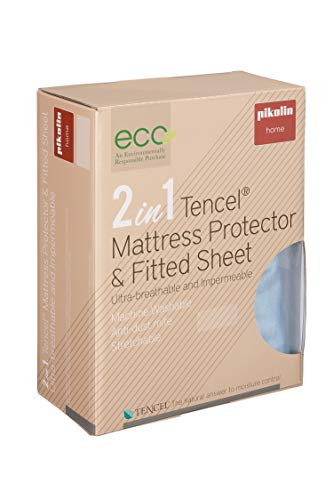 Pikolin Home - Tencel® 2 en 1 sábana bajera y protector de colchón impermeable, hípertranspirable y extra suave