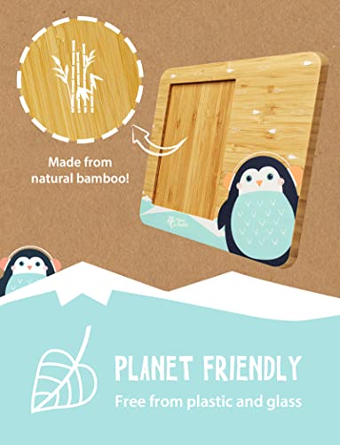 Planet Buddies Marco de Fotos, 6 x 4 pulgadas, Efecto de Madera con Temática de Pingüino, Decoración de Habitación, Ideas de Recuerdo para el Dormitorio del Bebé, sin Plástico