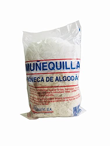 Promade - Bolsa Muñequilla 100 gr. Mezcla gasa e hilos de algodón para barnizar, encerar, abrillantar y teñir la madera.