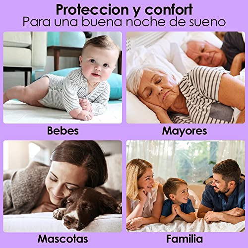 Pukalia Protector Colchon Cuna 60x120 cm Impermeable - Protector colchon Impermeable 60 x 120 Funda Cuna Hipoalergénico - Anti-Bacteriano - Transpirable - Absorbente - Certificado Oeko - Tex®