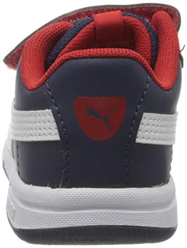 PUMA Stepfleex 2 SL VE V Inf, Zapatillas bajas, Unisex niños, Azul (Peacoat/Puma White/Flame Scarlet), 24 EU