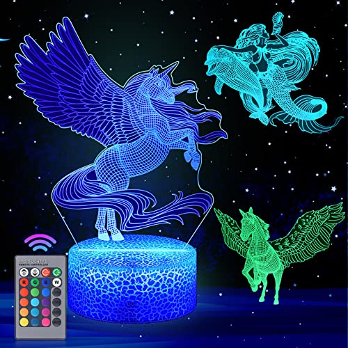 Qukir Cosas de Unicornios Regalo Niña 2 3 4 5 6 7 Años, Luz Nocturna Lampara Unicornio Juguetes Niña 3-12 Años Luz Led para Dormir Regalos Niños 3-12 Años Juguetes para Navidad Juguete Niño 3-12 Años