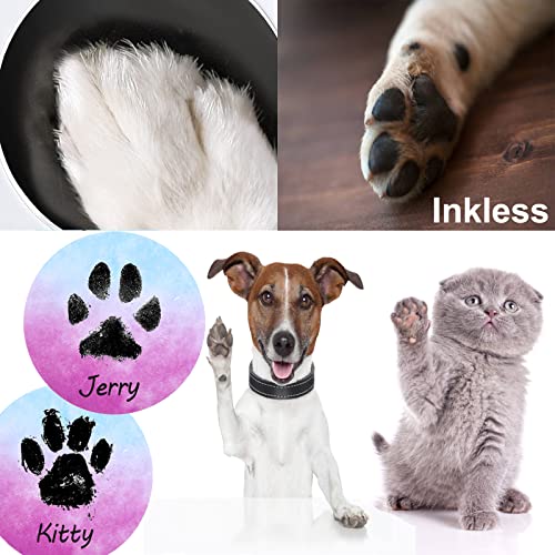 Recien Nacido Huella Bebe pie y Manos Kit, Huella de Perro Tinta, Kit de Huellas bebe con 2 Almohadillas de Tinta para Huellas y 6 Tarjetas de Impresión, Huella Perro Recuerdo Impresión Huella perro