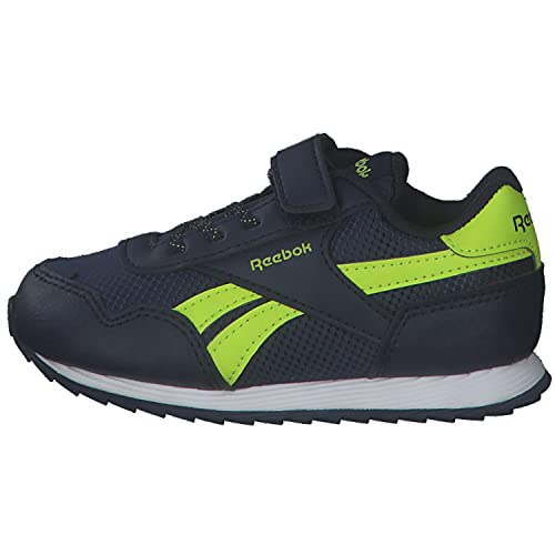 Reebok Royal Cljog 3 1v, Zapatillas de Deporte Bebé-Niños, Vector Navy/Vector Navy/Acid Yellow, 20 EU