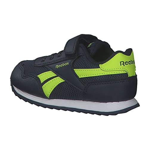 Reebok Royal Cljog 3 1v, Zapatillas de Deporte Bebé-Niños, Vector Navy/Vector Navy/Acid Yellow, 20 EU