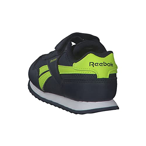 Reebok Royal Cljog 3 1v, Zapatillas de Deporte Bebé-Niños, Vector Navy/Vector Navy/Acid Yellow, 20 EU