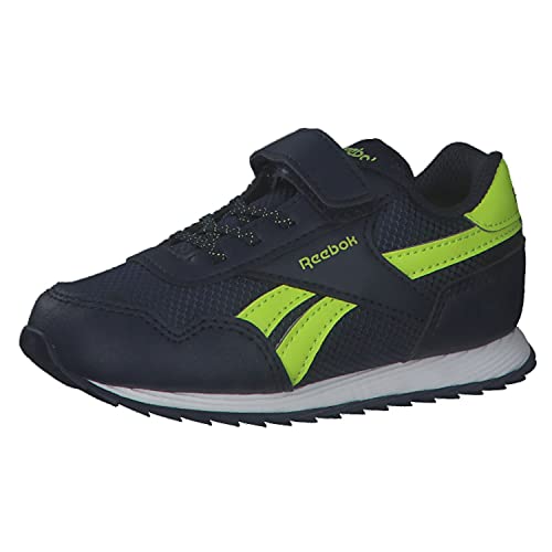 Reebok Royal Cljog 3 1v, Zapatillas de Deporte Bebé-Niños, Vector Navy/Vector Navy/Acid Yellow, 20 EU