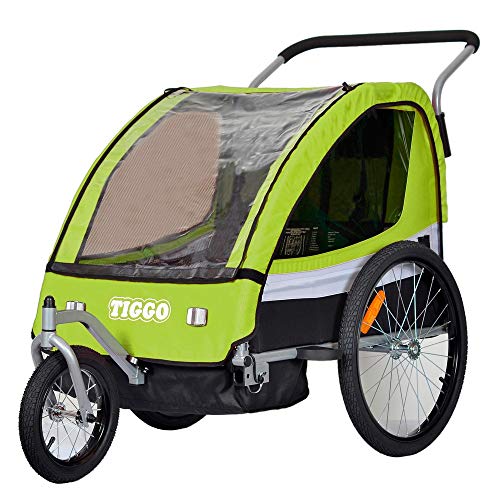 Remolque de bici para niños con kit de footing BT504-D02 limon verde