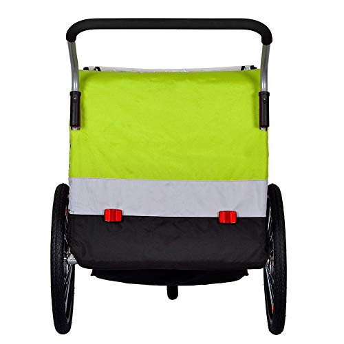 Remolque de bici para niños con kit de footing BT504-D02 limon verde