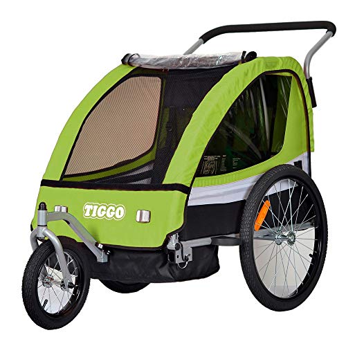 Remolque de bici para niños con kit de footing BT504-D02 limon verde