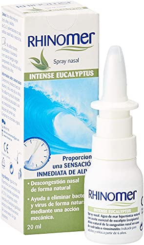 Rhinomer, Spray Nasal Descongestionante, Intenso Eucalipto, para Adultos y Niños a Partir de 6 Años, 20 ml