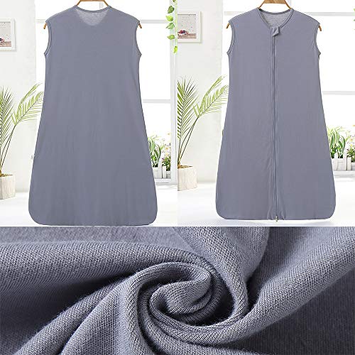 Saco de dormir para bebé de verano para niña, primavera, pijama de algodón fino con búho verde, 0,5 tog gris Gris monocromático. Talla:130 cm (3 - 6 Jahre)