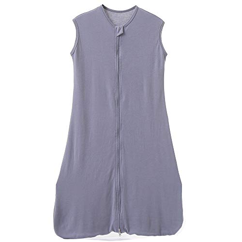 Saco de dormir para bebé de verano para niña, primavera, pijama de algodón fino con búho verde, 0,5 tog gris Gris monocromático. Talla:130 cm (3 - 6 Jahre)