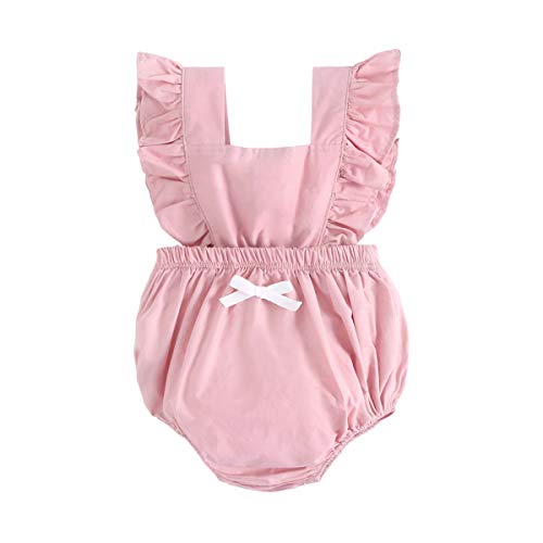 Sanlutoz Algodón Recién Nacido Bebé Monos Linda Ropa de bebé Moda Body bebé (12-18 Meses, BRS7047-PK)