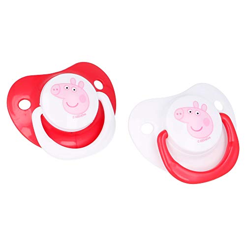 SET 2 CHUPETES TETINA ANATOMICA SILICONA 0 A 6 M CON FUNDA PEPPA PIG LITTLE ONE