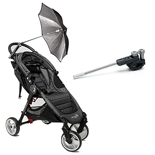 Sombrilla Carrito Bebé Universal + Soporte Sombrilla Bebe, Parasol Carrito Bebe, Paraguas para carro de Bebe, Sombrilla para silla de Paseo, Paraguas para Carrito de Bebé, Sombrilla Cochecito bebe