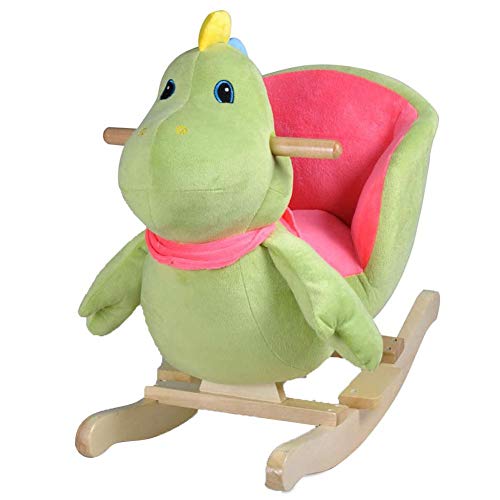 SOULONG Balancin Bebe, Rocking Chair For Children, Balancín de Animal Dinosaurio para Niños Pequeño Balancín Niños 12 Meses,60 x 32 x 54 cm