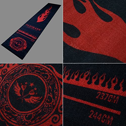 SSYFC Alfombrilla de goma para dardos con líneas de lanzamiento, alfombra de goma profesional para dardos antideslizante, ideal para principiantes, 116 x 27.5 pulgadas