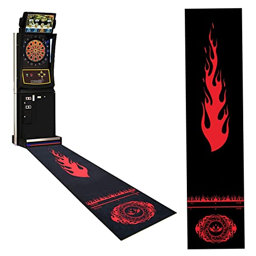 SSYFC Alfombrilla de goma para dardos con líneas de lanzamiento, alfombra de goma profesional para dardos antideslizante, ideal para principiantes, 116 x 27.5 pulgadas