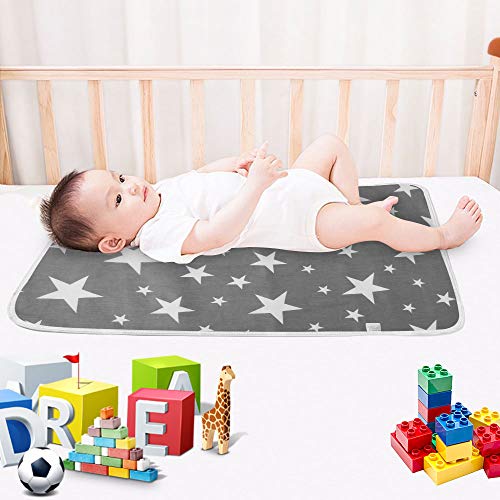 SunTop Cambiador de pañales portátil para bebé, Almohadilla De Cuna Impermeable Para Niños, Cambiador de Pañales Plegable Colchón Bebé Lavables Cama Para Bebés-50*70cm