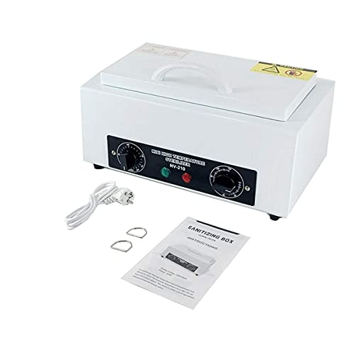 TABODD Esterilizador de aire caliente de 300 W, desinfección NV-210, 200 ℃, esterilizador de alta temperatura para uñas, esterilizador con temporizador para cosméticos, estudios de cuidado de pies