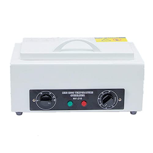 TABODD Esterilizador de aire caliente de 300 W, desinfección NV-210, 200 ℃, esterilizador de alta temperatura para uñas, esterilizador con temporizador para cosméticos, estudios de cuidado de pies