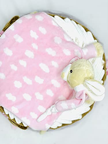 Tarta de pañales DODOT con DouDou para bebé - Regalo original para recién nacido (Rosa)