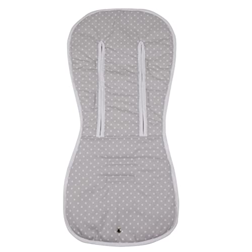 Tititnins® - Colchoneta Verano para Bugaboo Camaleon 3 Plus ESTRELLA BLANCO - Acolchado Transpirable- (100% Algodón)