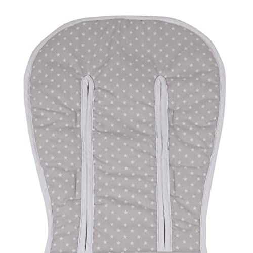 Tititnins® - Colchoneta Verano para Bugaboo Camaleon 3 Plus ESTRELLA BLANCO - Acolchado Transpirable- (100% Algodón)