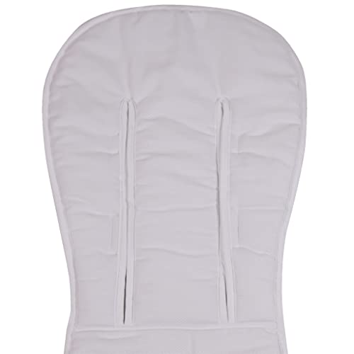 Tititnins® - Colchoneta Verano para Bugaboo Fox 3 - Fox 2 - Fox PIQUÉ BLANCO - Acolchado Transpirable- (100% Algodón)