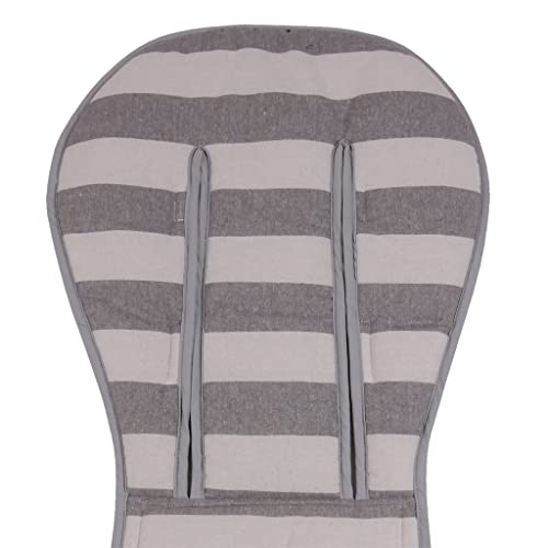 Tititnins® - Pack 2ud. Colchonetas para Bugaboo Donkey 5 ANCHA GRIS - Acolchado Transpirable- (100% Algodón)