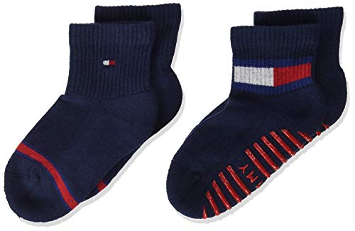 Tommy Hilfiger Baby Flag Socks (2 Pack) Calcetines, Marca: Tommy Original, 19/22 EU Unisex bebé