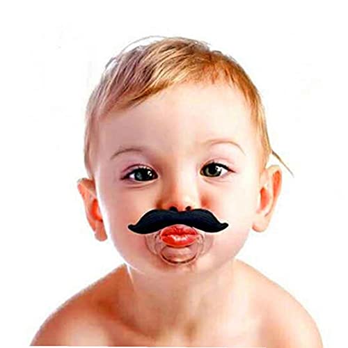 TOPofly Los chupetes para bebés Bigote, Dientes Gracioso Chupete de Silicona Suave con Bigote Regalo de la Ducha de bebé para un Infante recién Nacido niño de Inicio Herramienta de Belleza