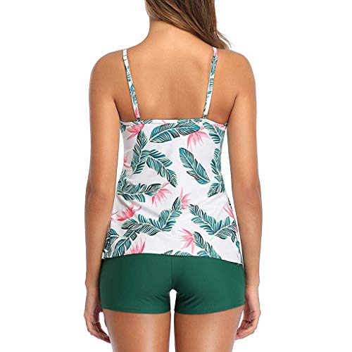 Traje de baño de Mujer de Dos Piezas Playa Tallas Grandes Verano Bikinis para Mujer Casual Deportivo Barato Ligera Monokini Push Up Elegante Vestido de Traje de Baño y Braguitas 2 Piezas