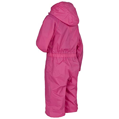 Trespass Button - Traje de Lluvia para niños, Color Rosa (Gerbera), Talla 3/4 años