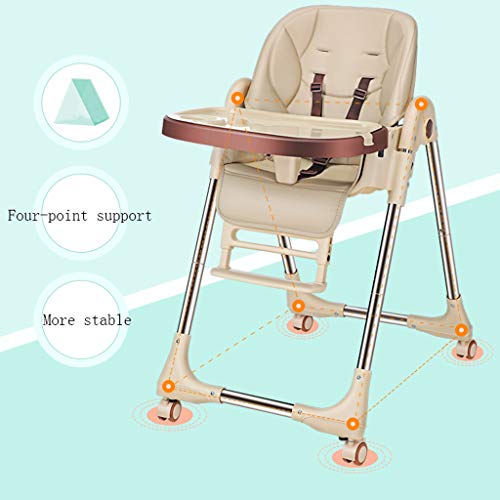 Tronas Para Bebés Niños Coma Silla Asiento Inicio Multi-posición Ajustable Multifunción Mesa De Bebé Plegable Portátil Comedor Cómodo Cojín Para Bebé Pink