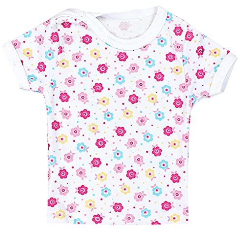 TupTam Camiseta de Bebé para Niña Manga Corta Estampado Colorido Pack de 5, Multicolor 2, 98