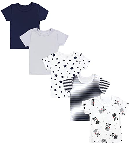 TupTam Camiseta Manga Corta para Bebé, Pack de 5, Multicolor 4, 98